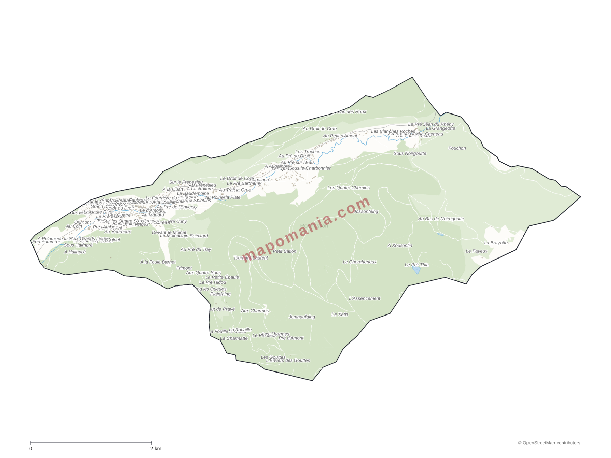 Carte de Rochesson à personnaliser