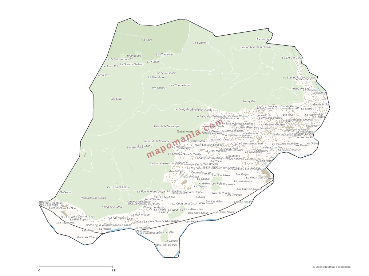 Carte de Saint-Amé à personnaliser