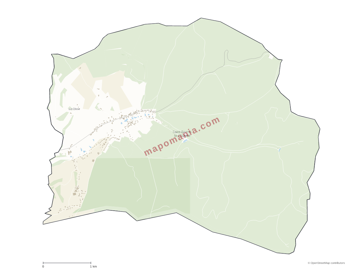 Carte de Saint-Benoît-la-Chipotte à personnaliser