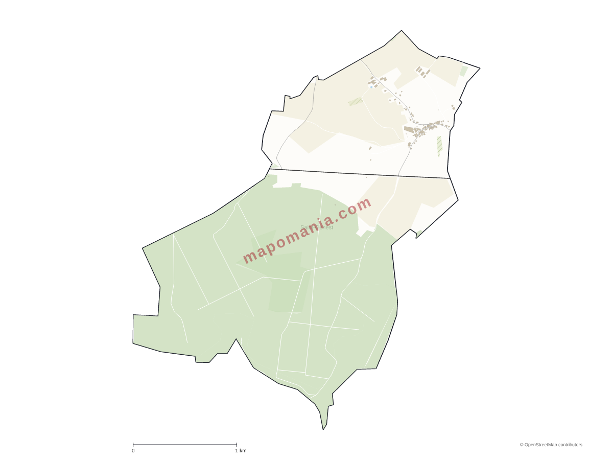 Carte de Saint-Genest à personnaliser