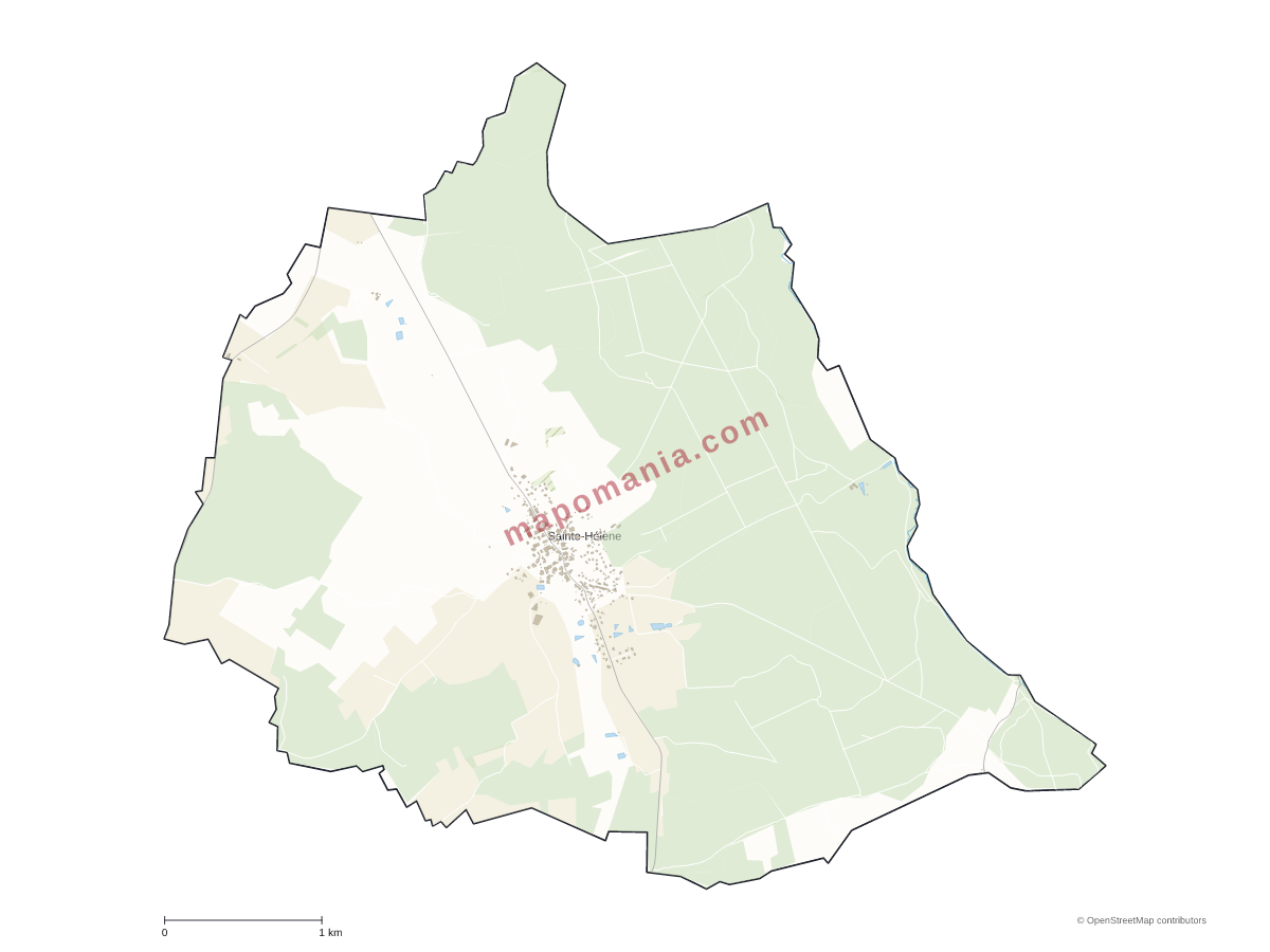 Carte de Sainte-Hélène à personnaliser