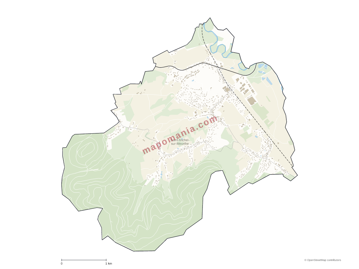 Carte de Saint-Michel-sur-Meurthe à personnaliser