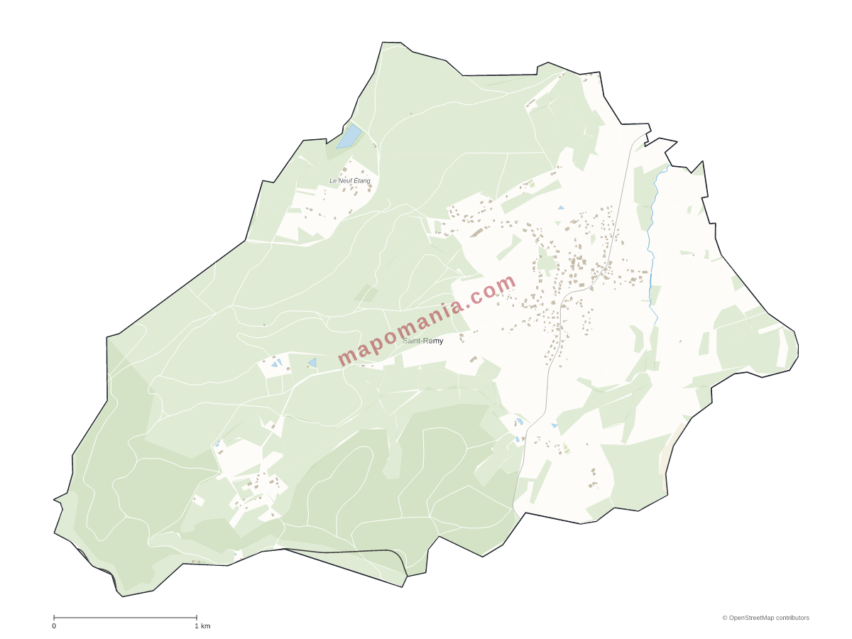 Carte de Saint-Remy à personnaliser