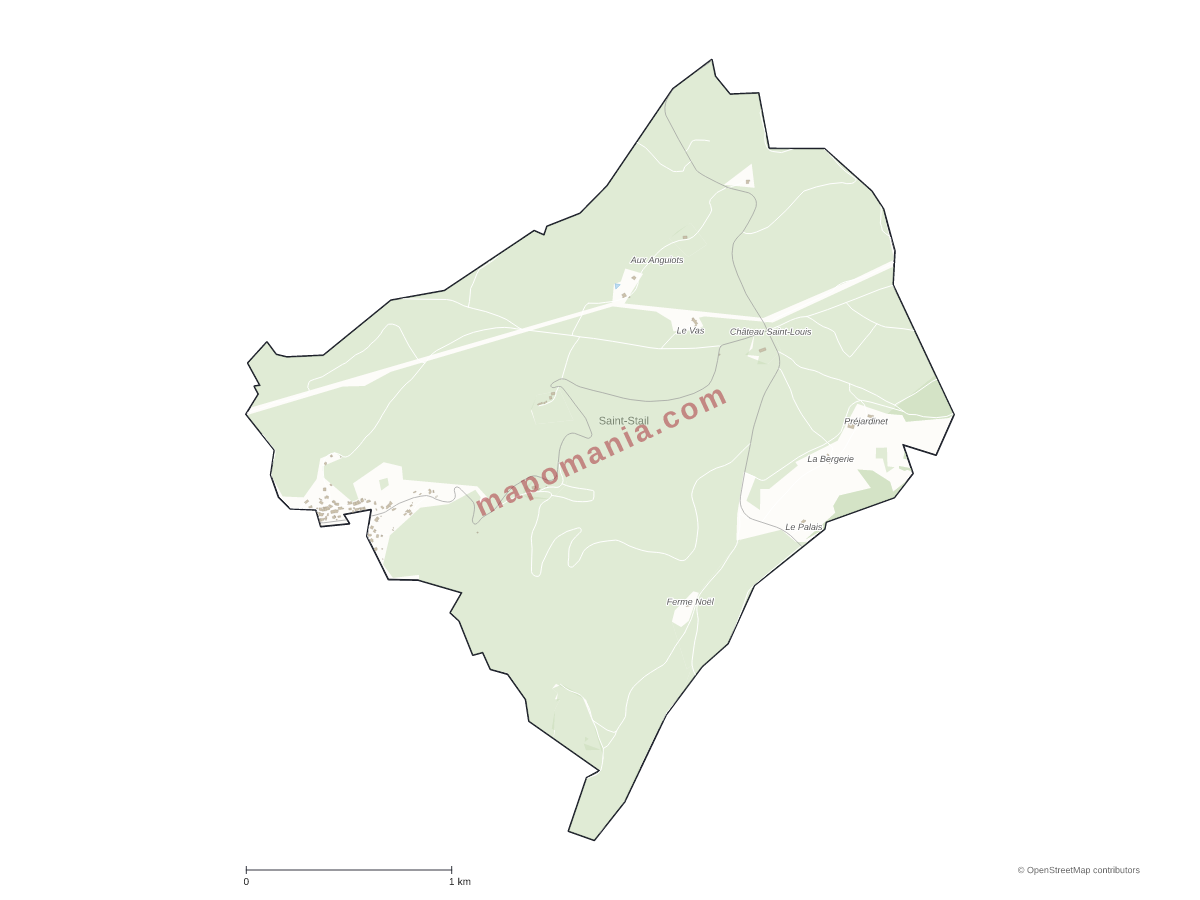 Carte de Saint-Stail à personnaliser