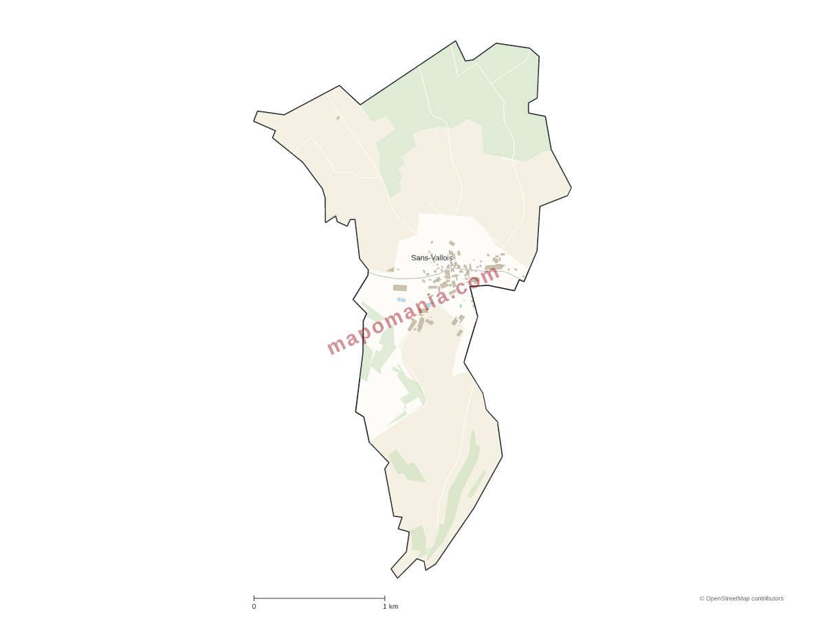 Carte de Sans-Vallois à personnaliser