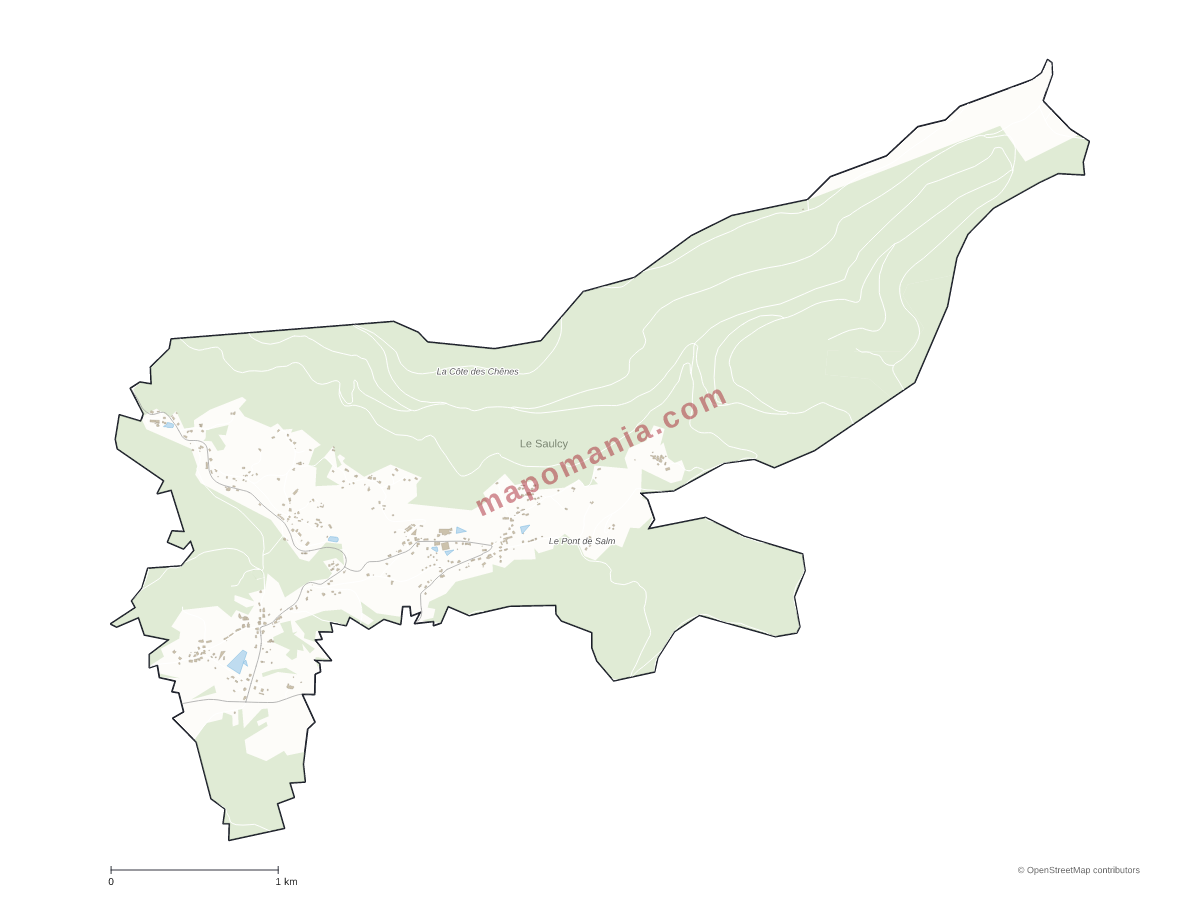 Carte de Le Saulcy à personnaliser