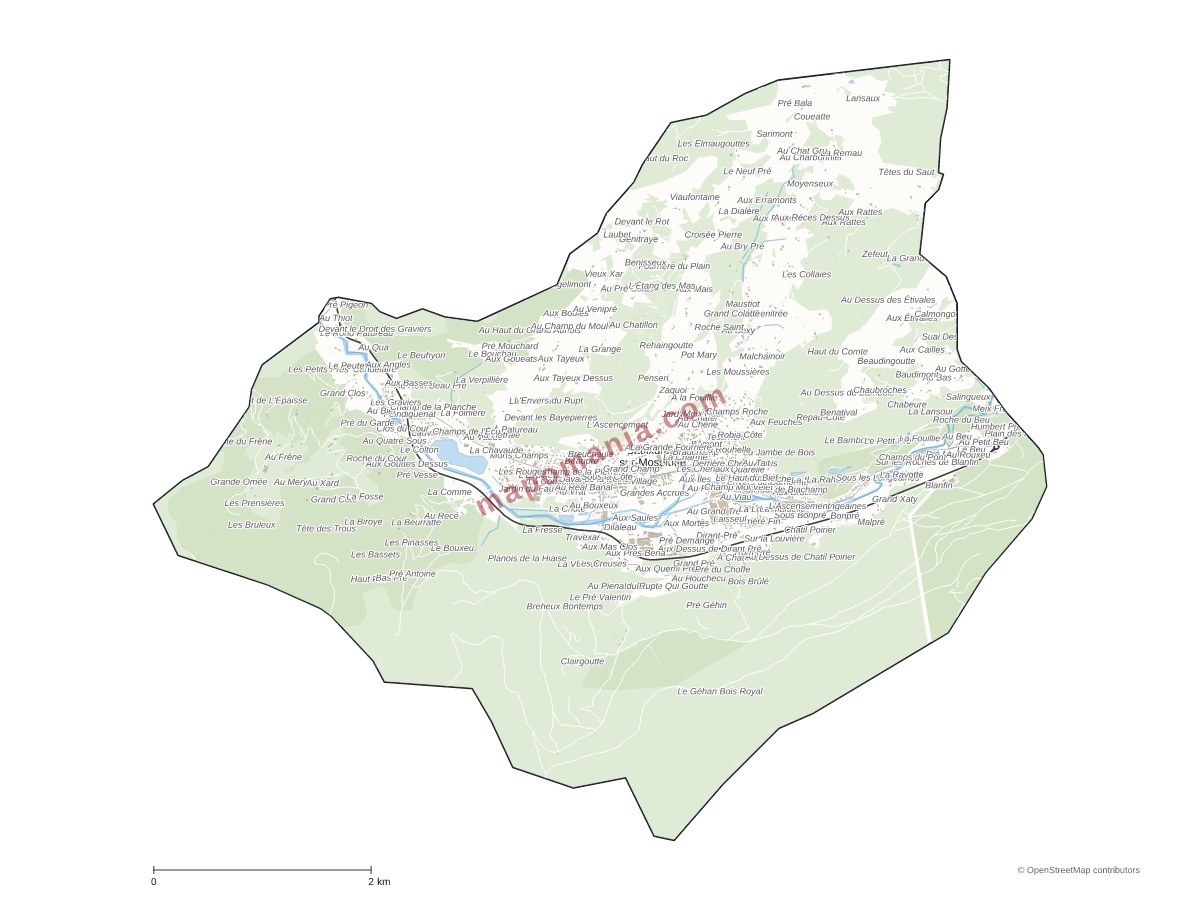 Carte de Saulxures-sur-Moselotte à personnaliser