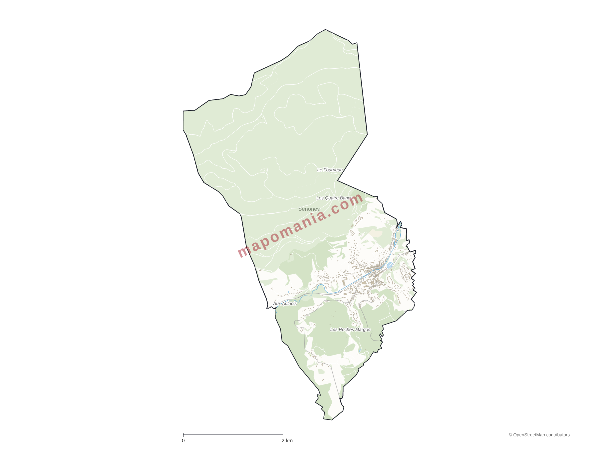 Carte de Senones à personnaliser