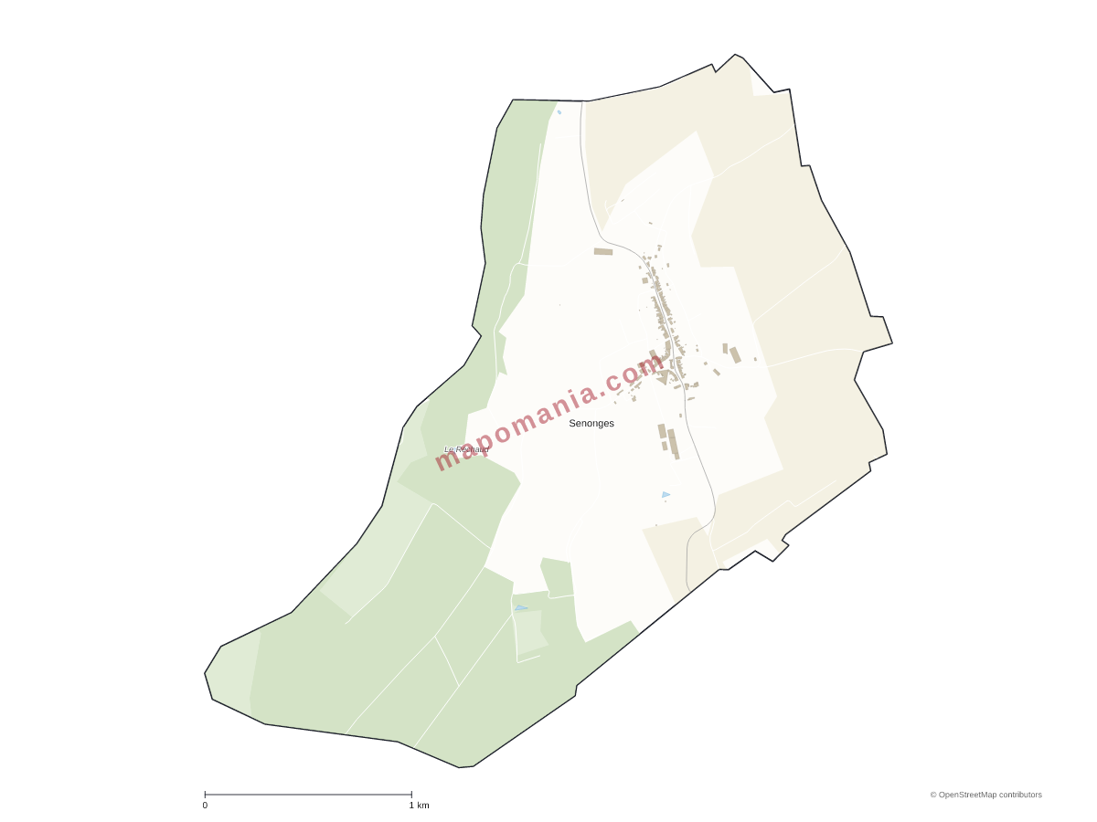 Carte de Senonges à personnaliser