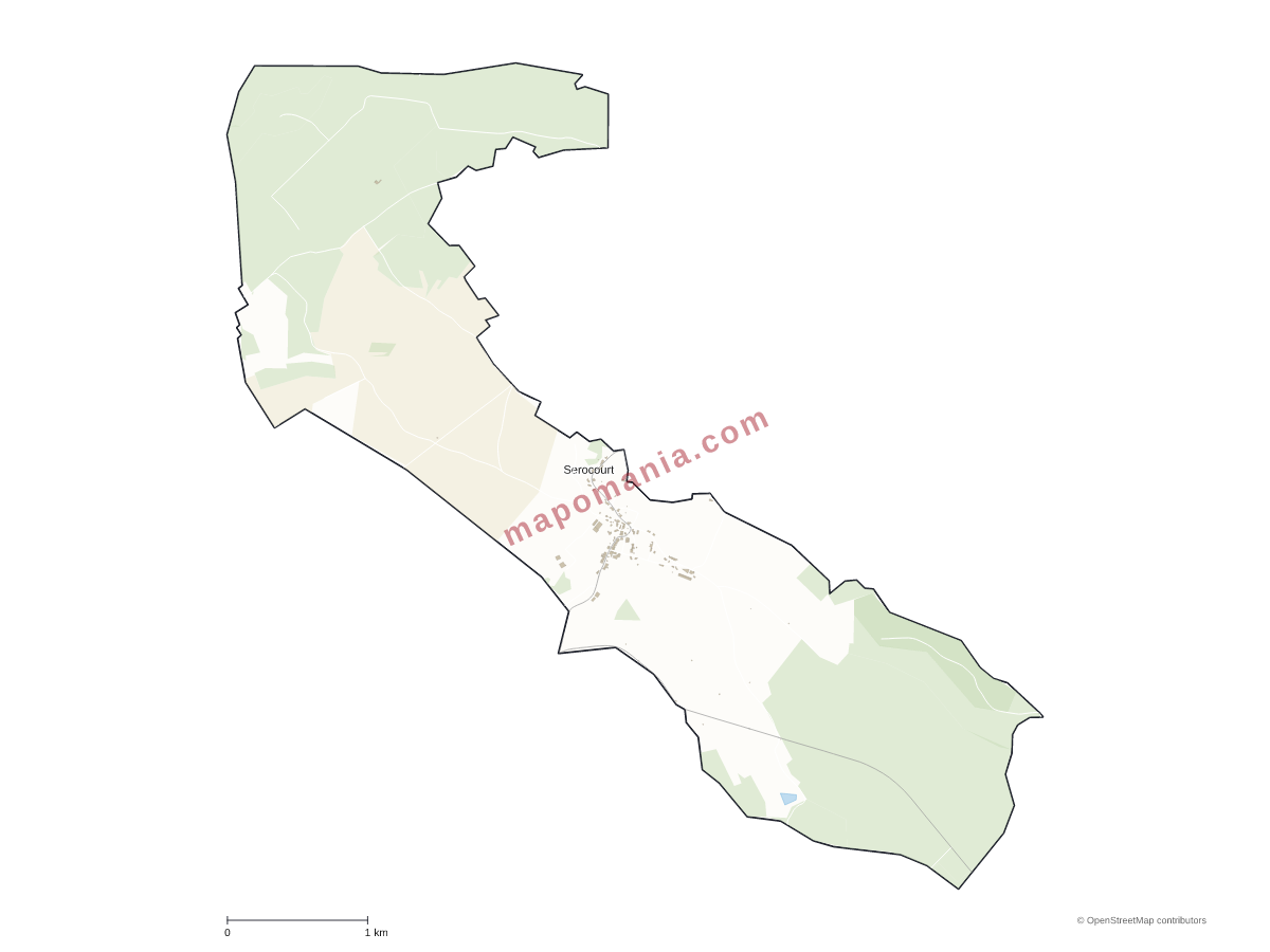 Carte de Serocourt à personnaliser