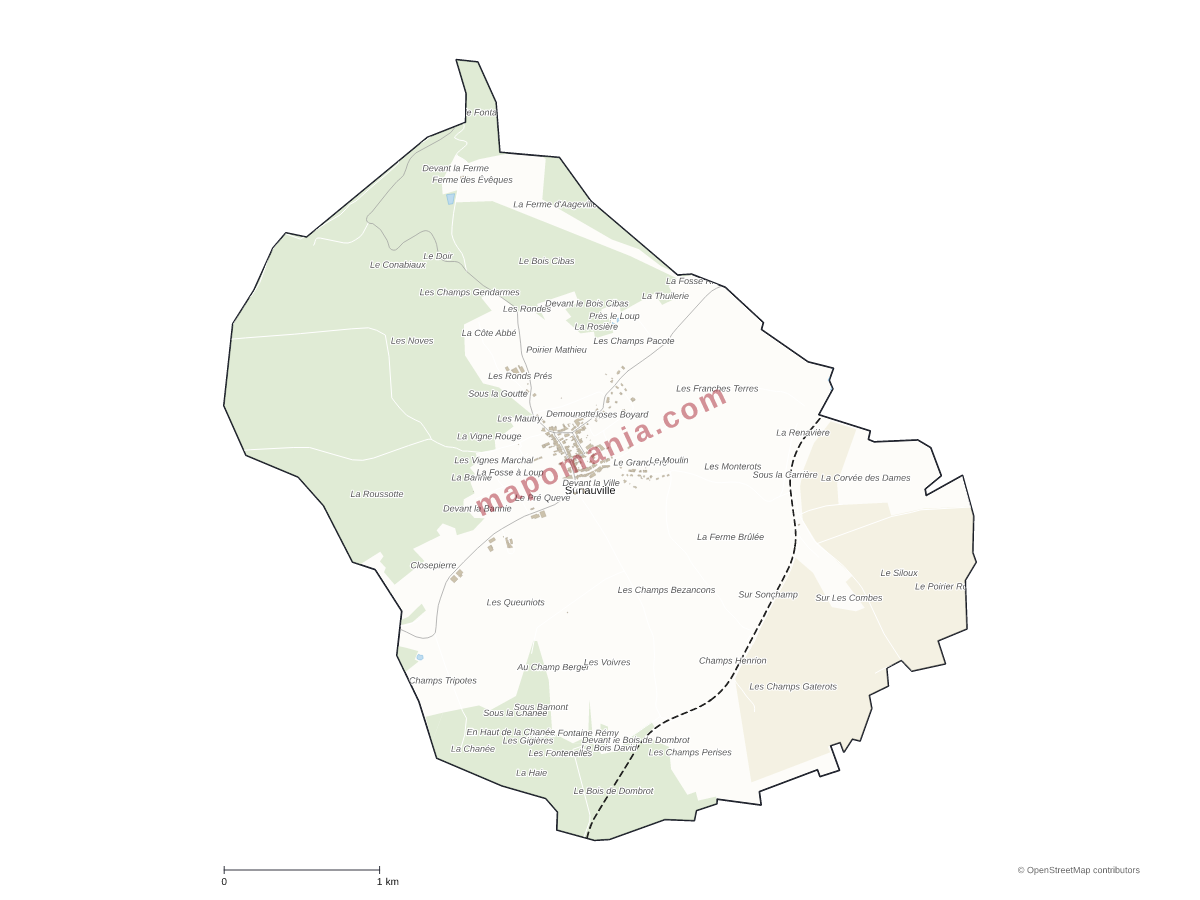 Carte de Suriauville à personnaliser