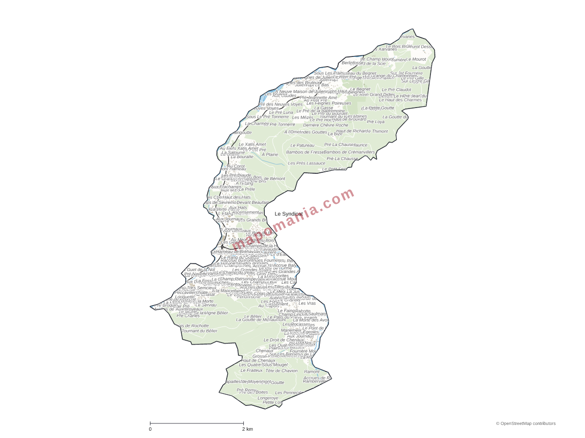 Carte de Le Syndicat à personnaliser