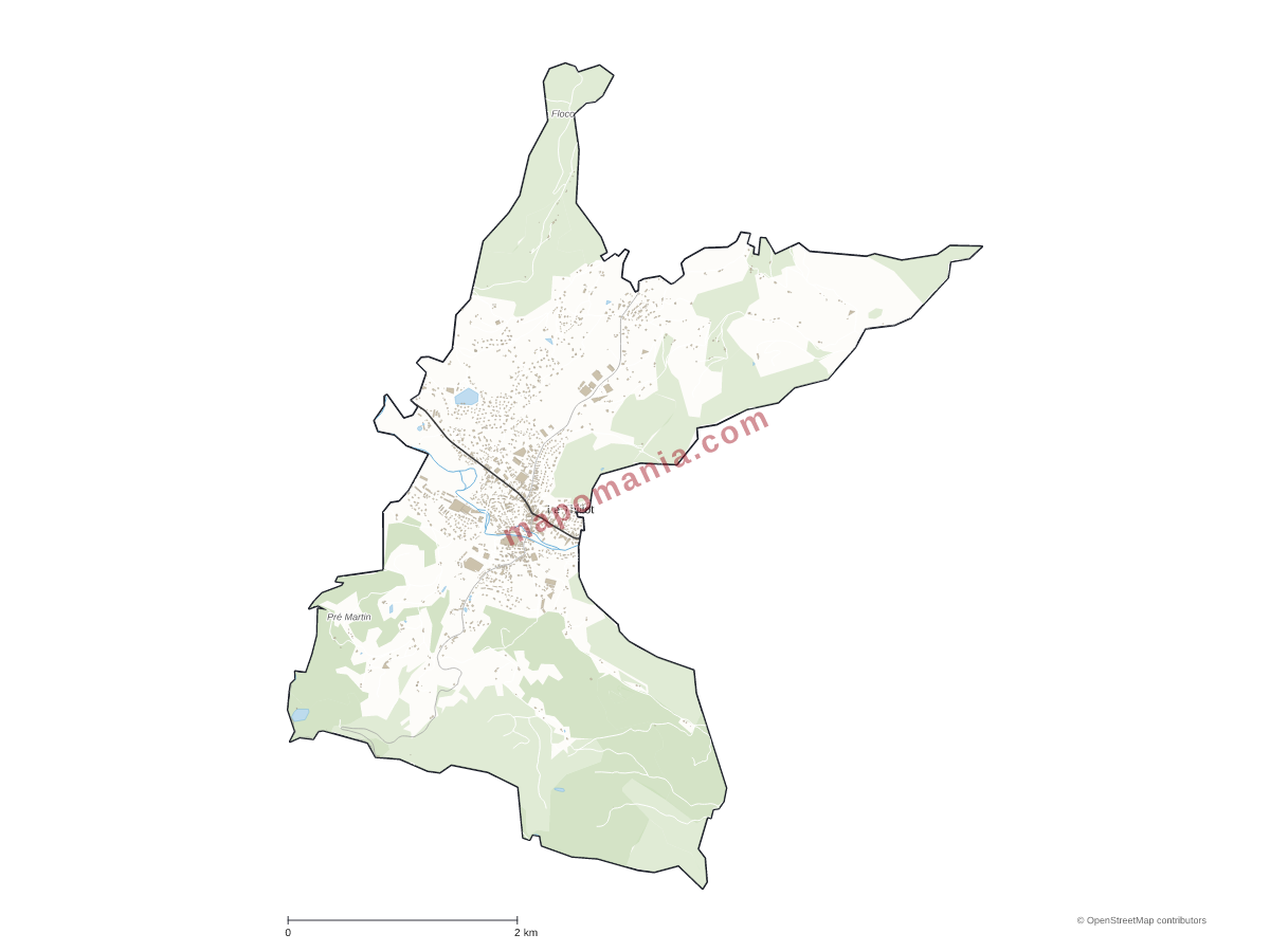 Carte de Le Thillot à personnaliser