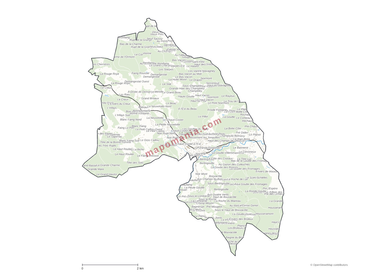Carte de Le Tholy à personnaliser