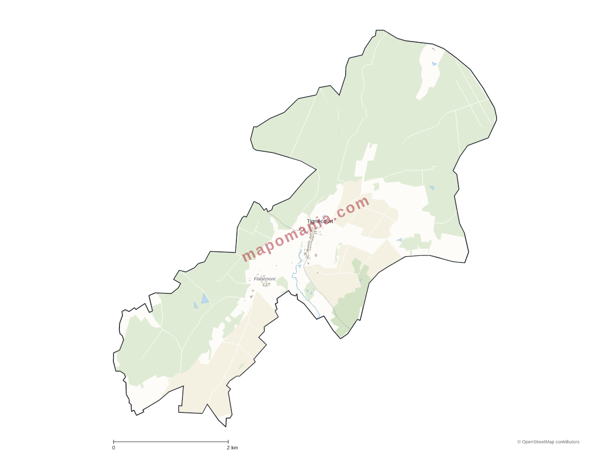Carte de Tignécourt à personnaliser