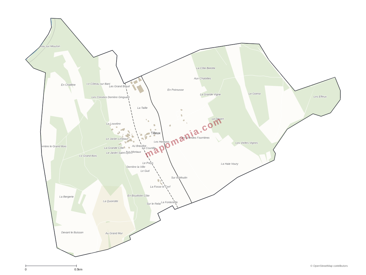 Carte de Tilleux à personnaliser