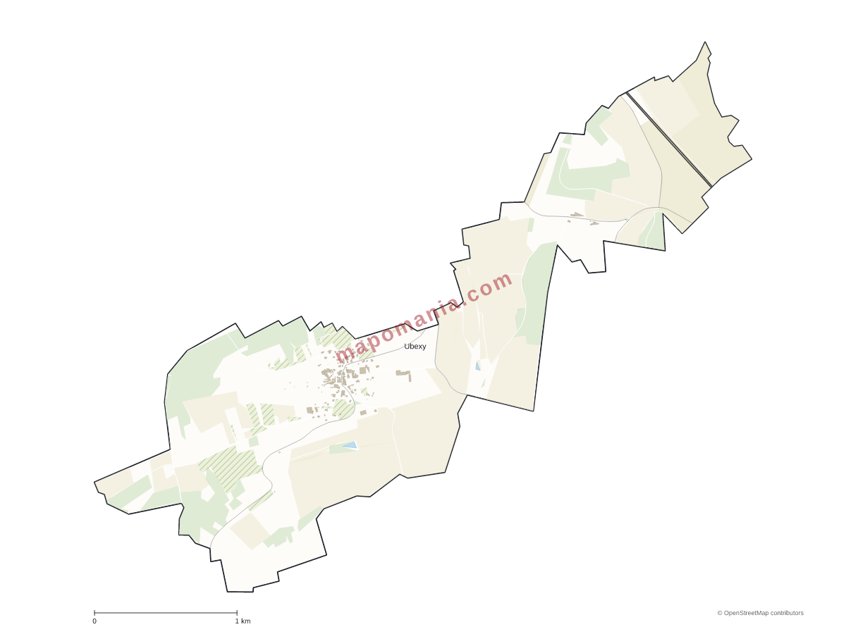 Carte de Ubexy à personnaliser