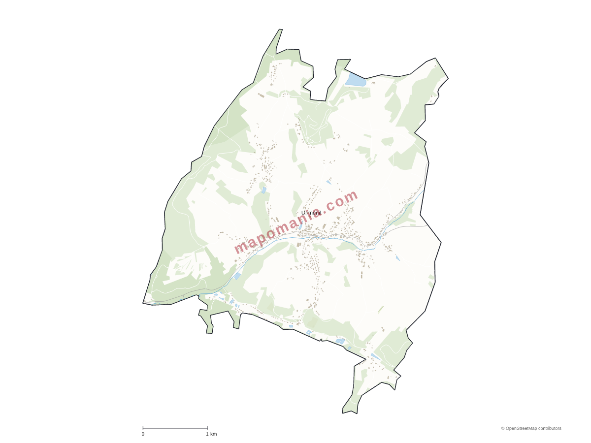 Carte de Uriménil à personnaliser