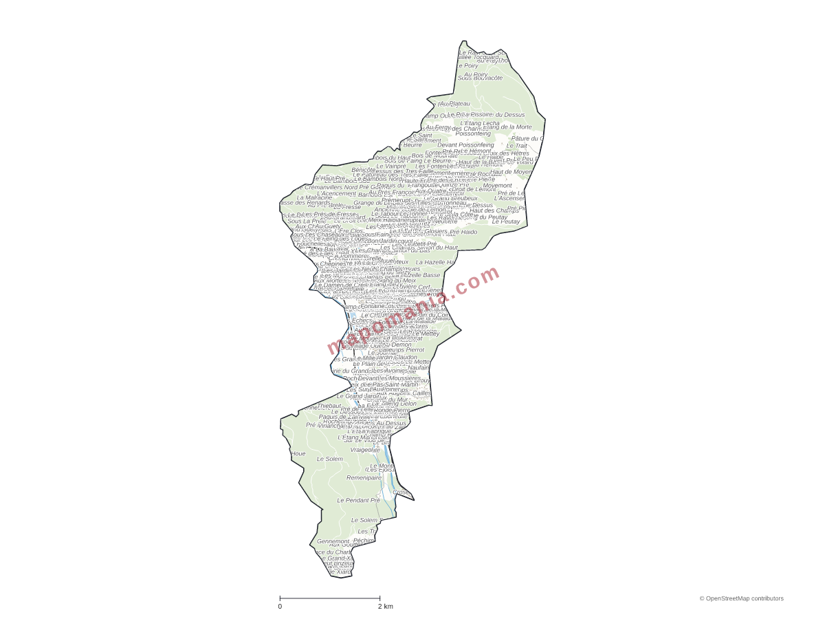 Carte de Vagney à personnaliser