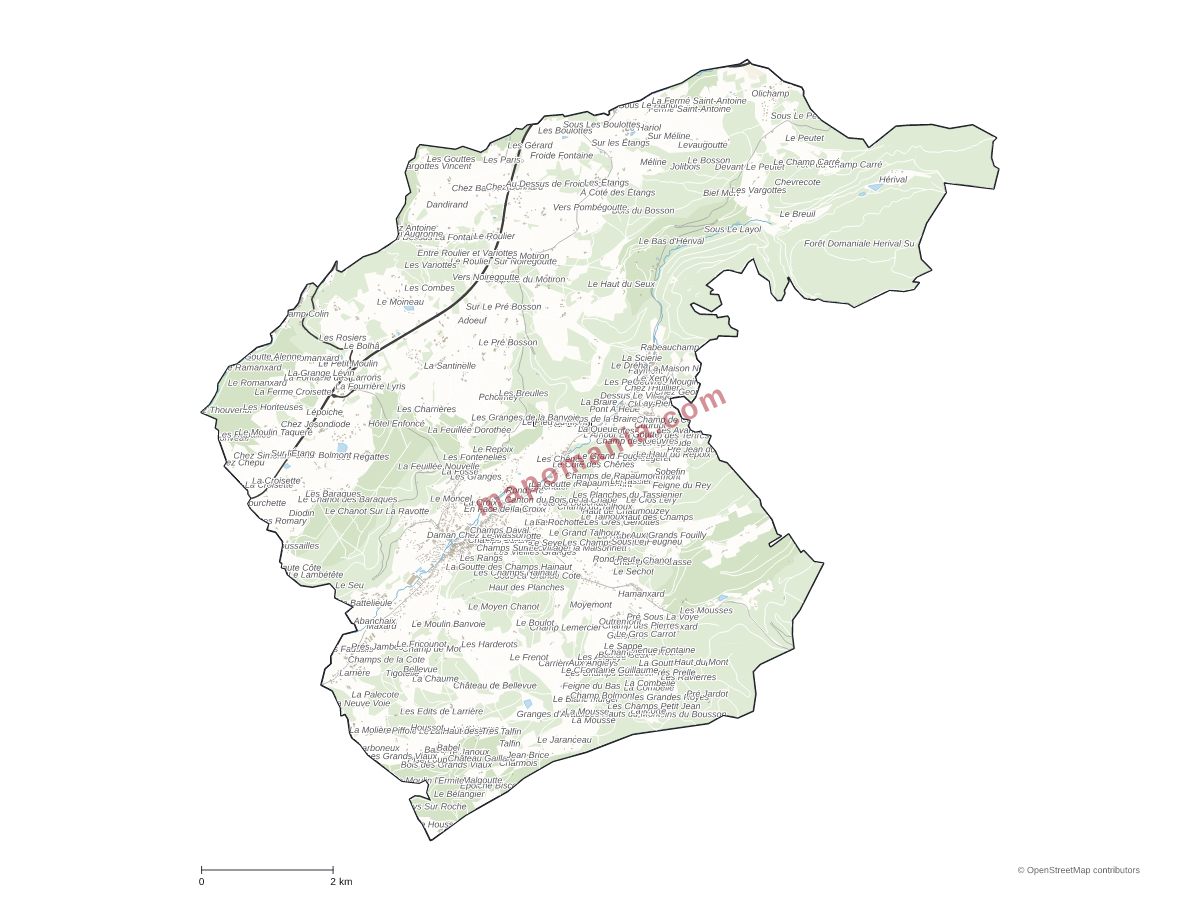 Carte de Le Val-d'Ajol à personnaliser