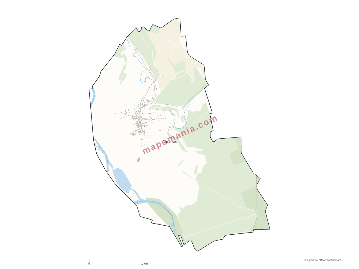Carte de Vaxoncourt à personnaliser