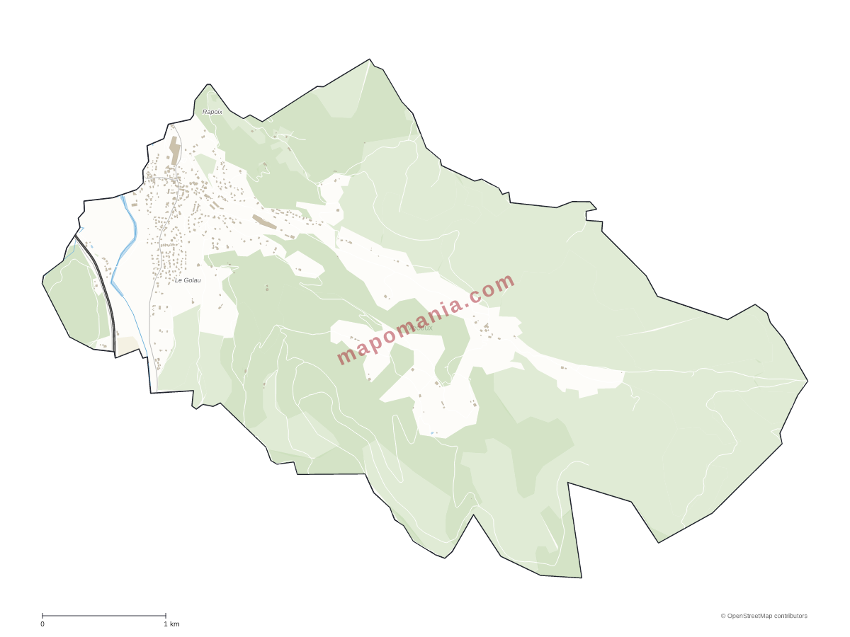 Carte de Vecoux à personnaliser