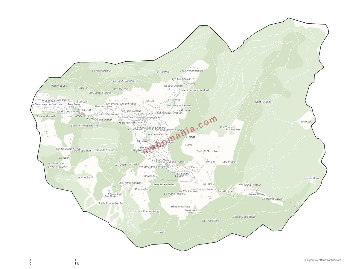 Carte de Ventron à personnaliser