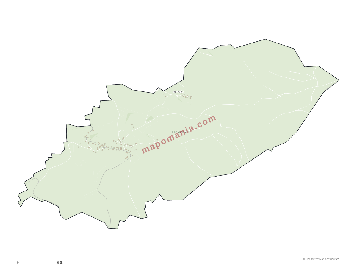 Carte de Le Vermont à personnaliser