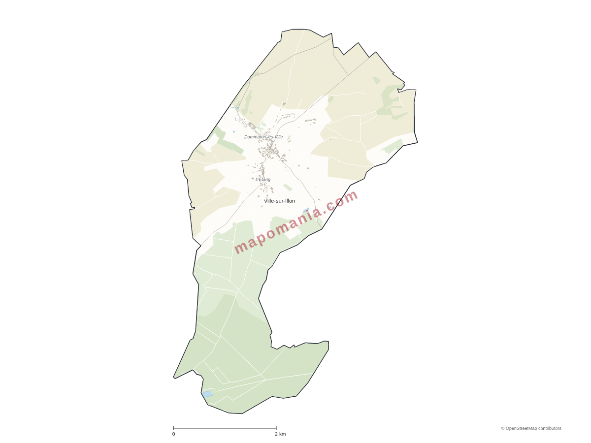 Carte de Ville-sur-Illon à personnaliser