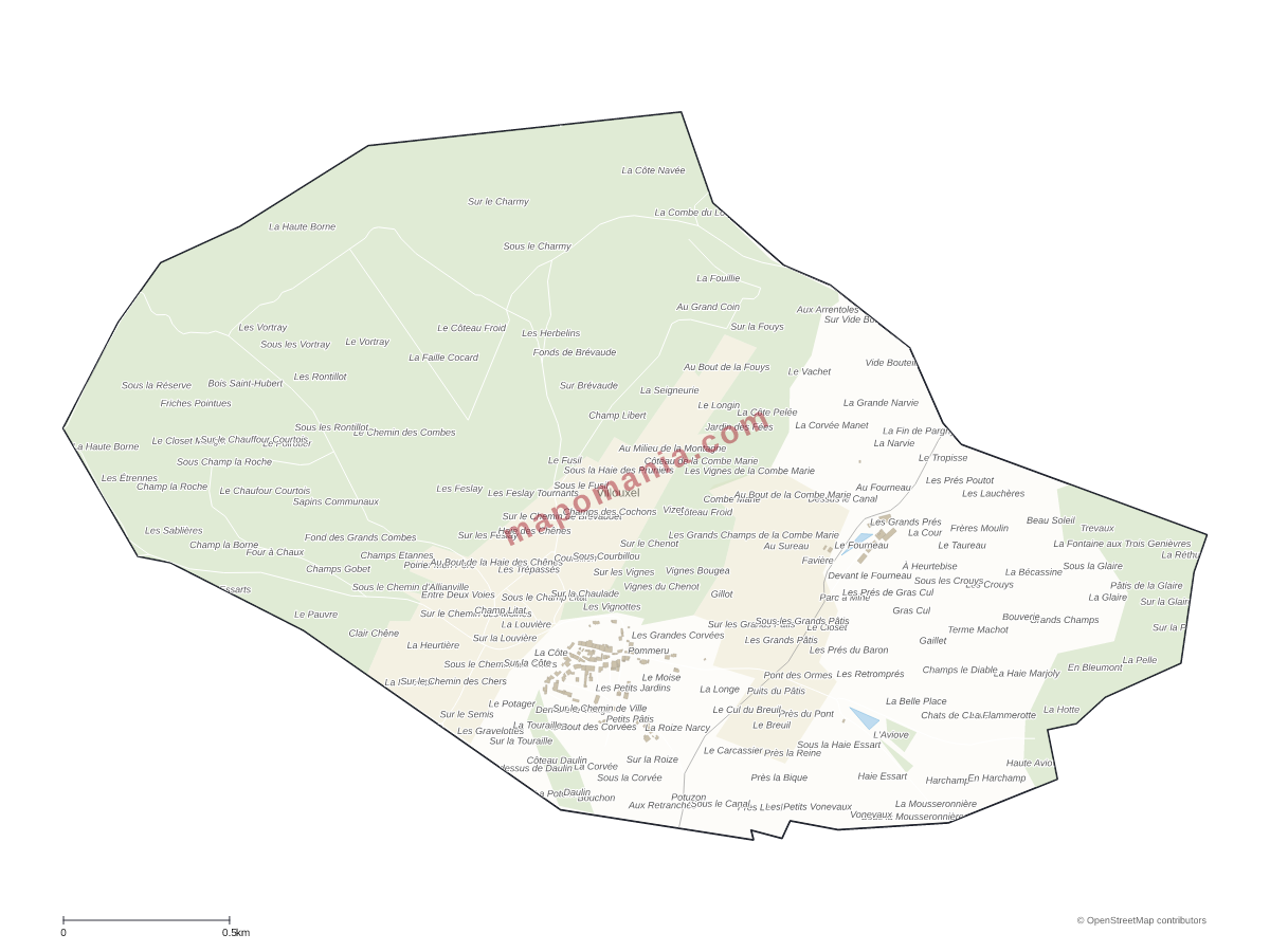 Carte de Villouxel à personnaliser