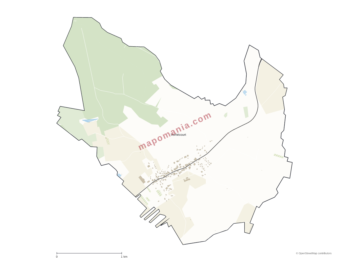 Carte de Vomécourt à personnaliser
