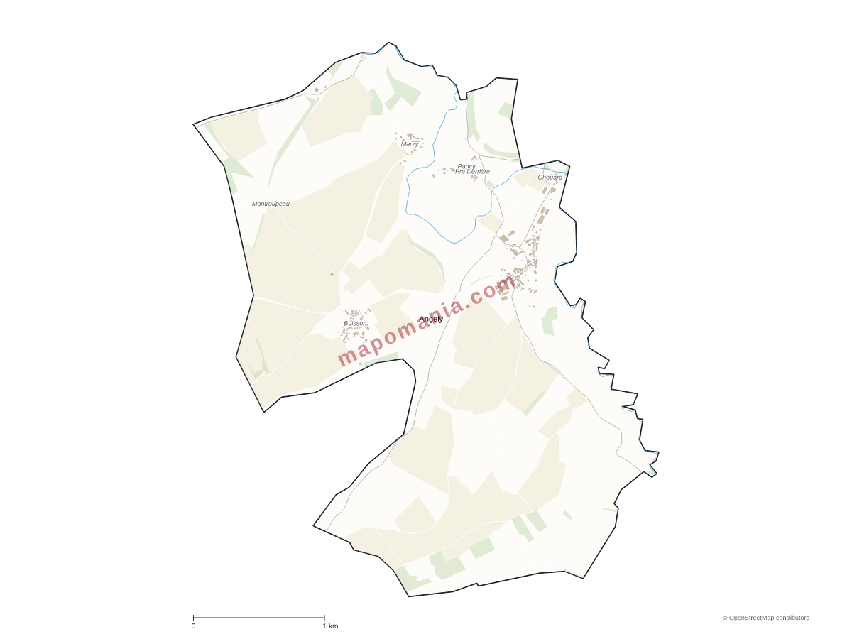 Carte de Angely à personnaliser