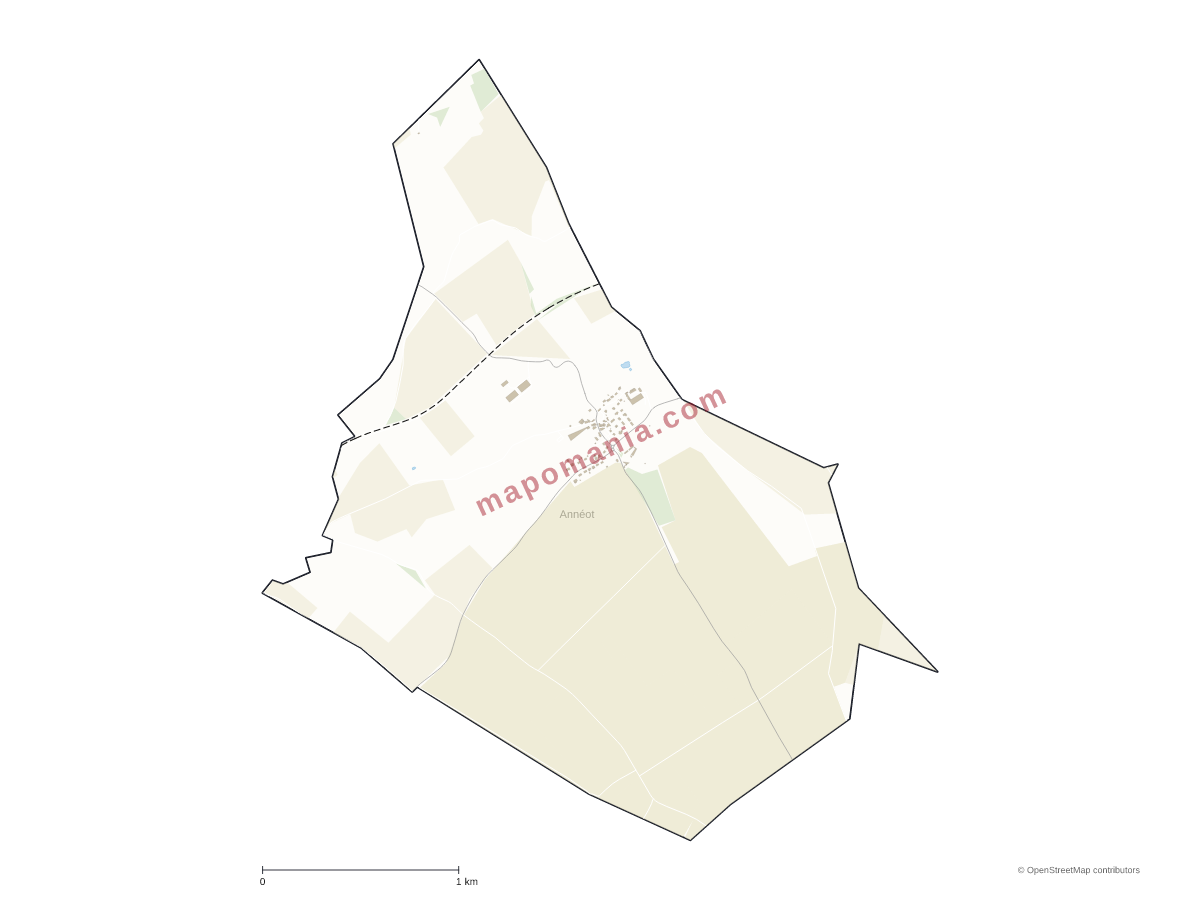 Carte de Annéot à personnaliser