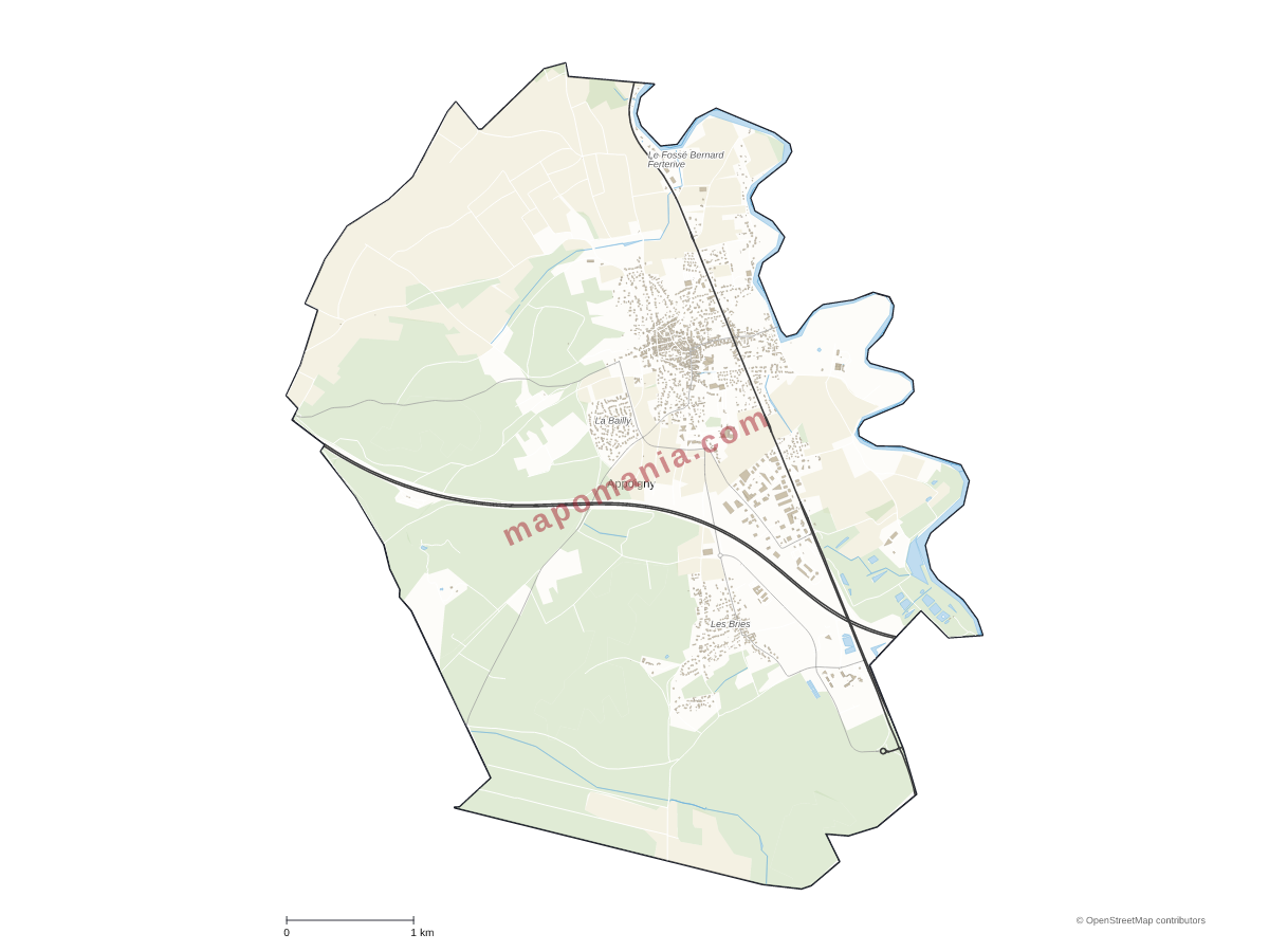 Carte de Appoigny à personnaliser
