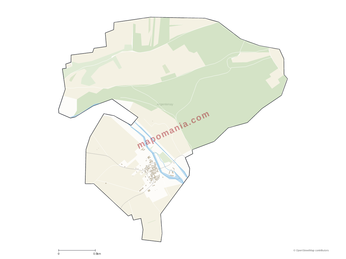 Carte de Argentenay à personnaliser