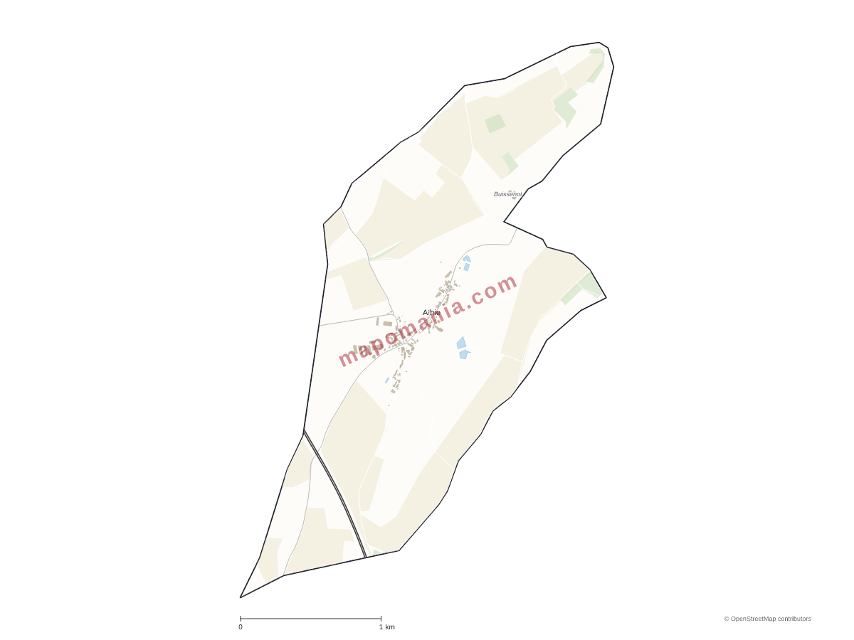 Carte de Athie à personnaliser