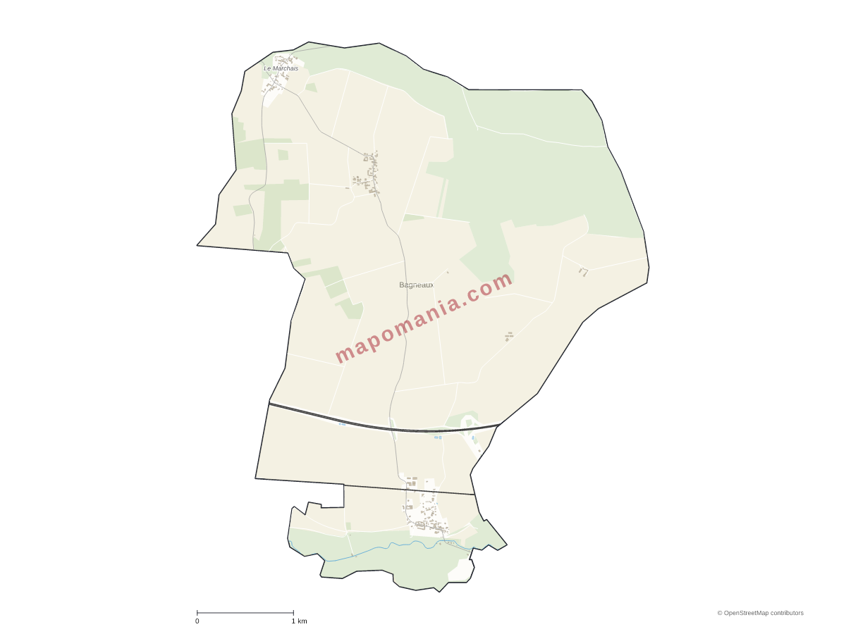 Carte de Bagneaux à personnaliser