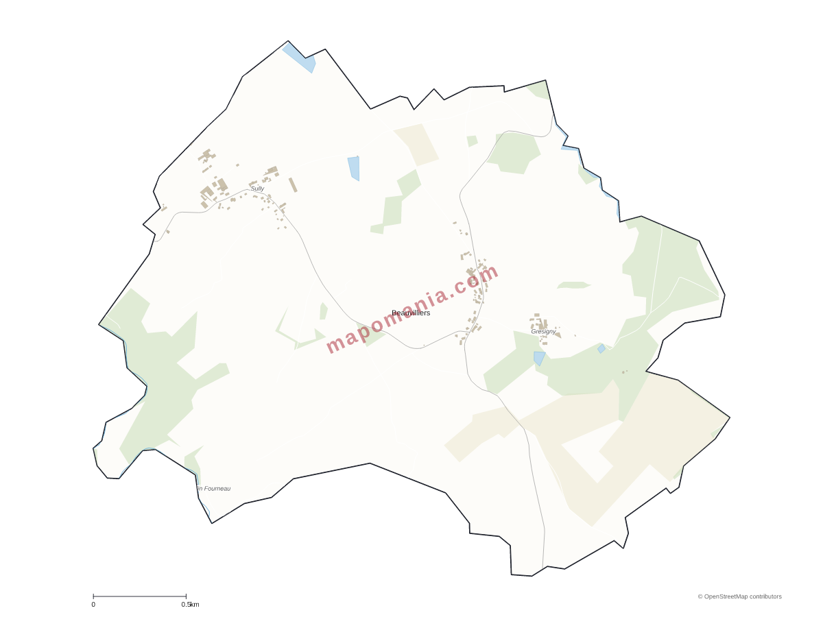 Carte de Beauvilliers à personnaliser