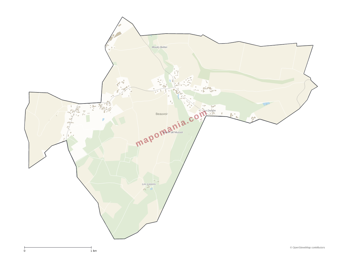 Carte de Beauvoir à personnaliser
