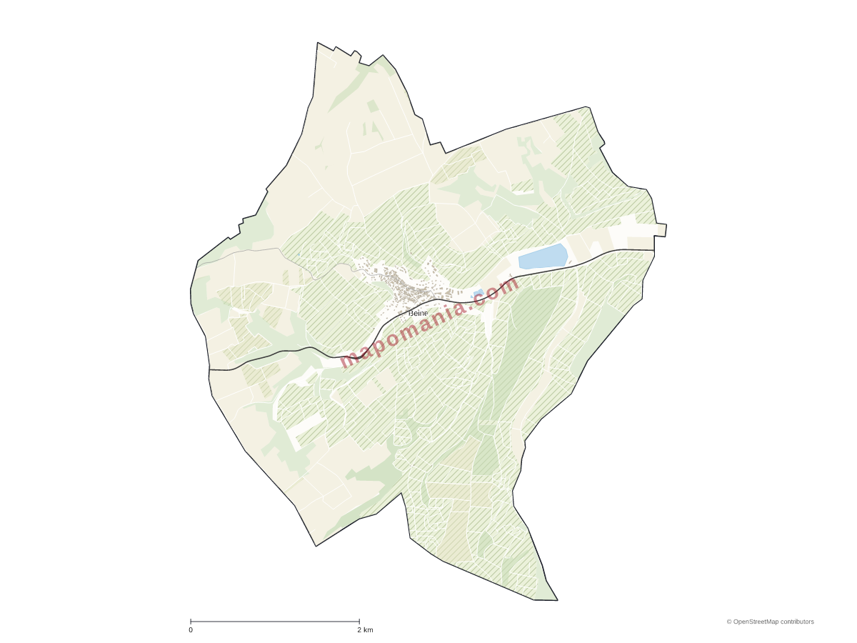 Carte de Beine à personnaliser