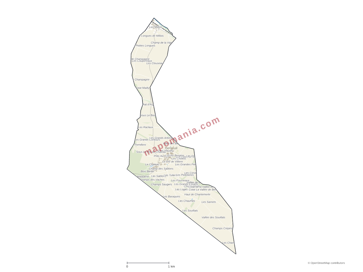 Carte de Bernouil à personnaliser