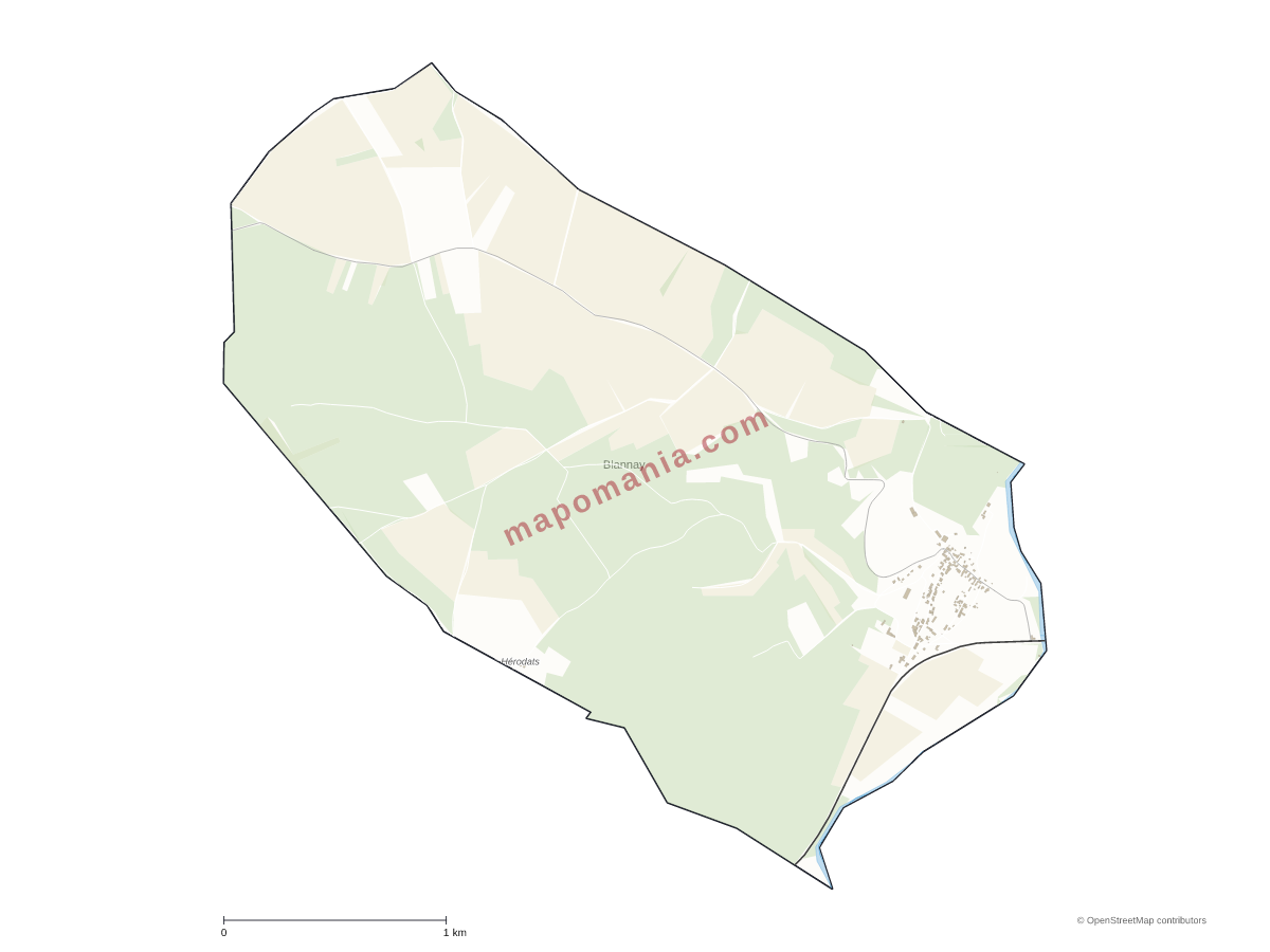 Carte de Blannay à personnaliser