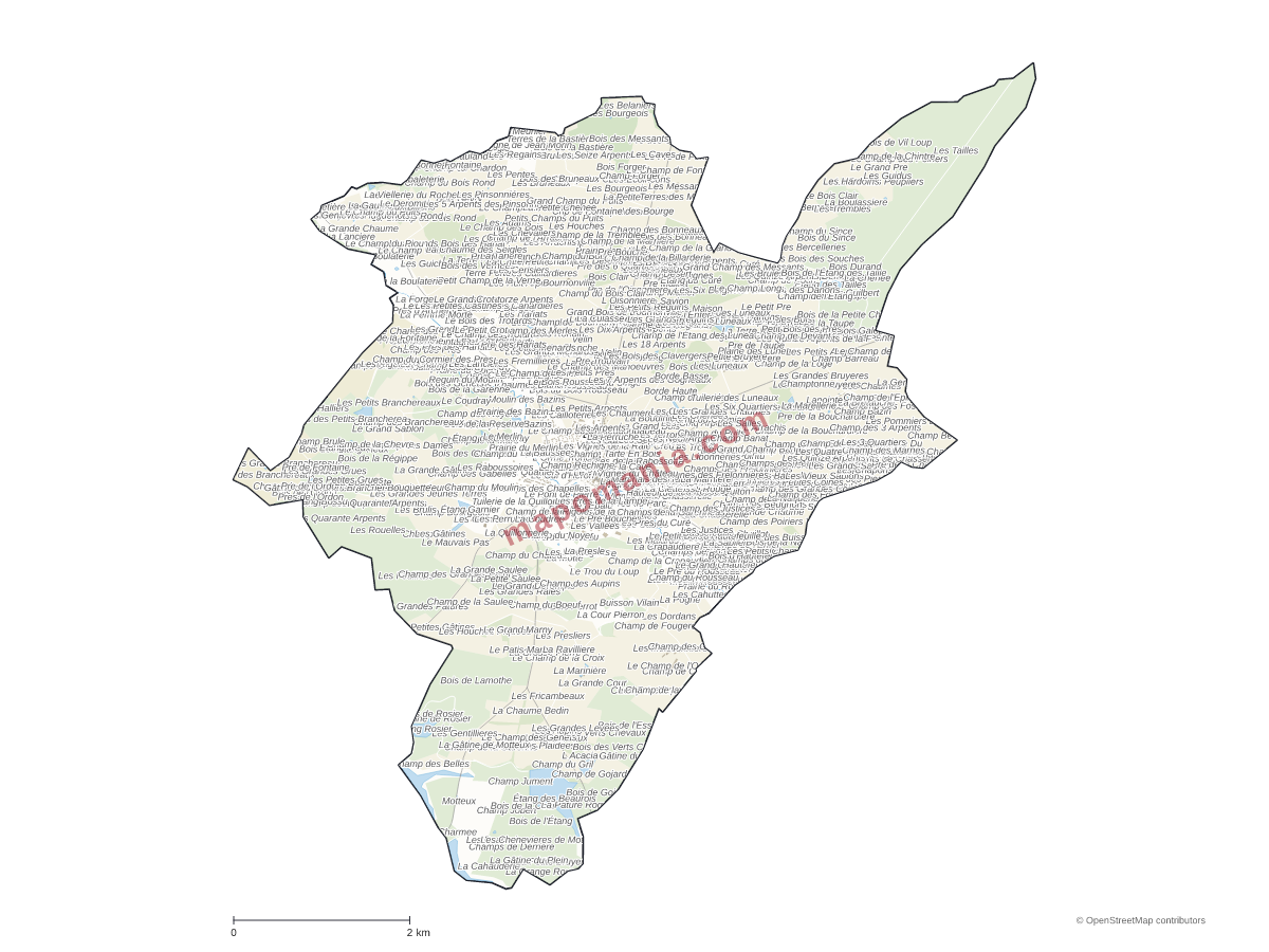 Carte de Bléneau à personnaliser