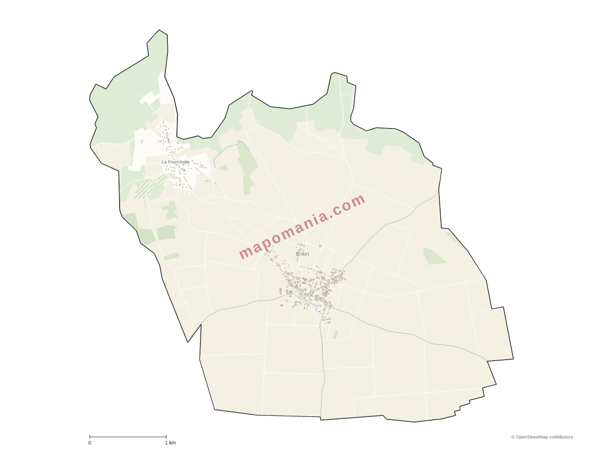 Carte de Brion à personnaliser