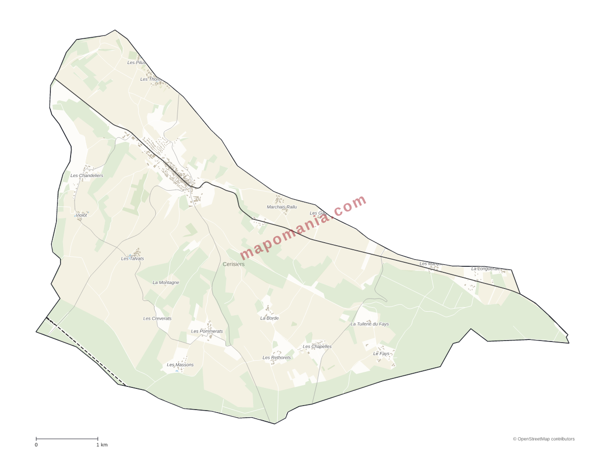 Carte de Cerisiers à personnaliser