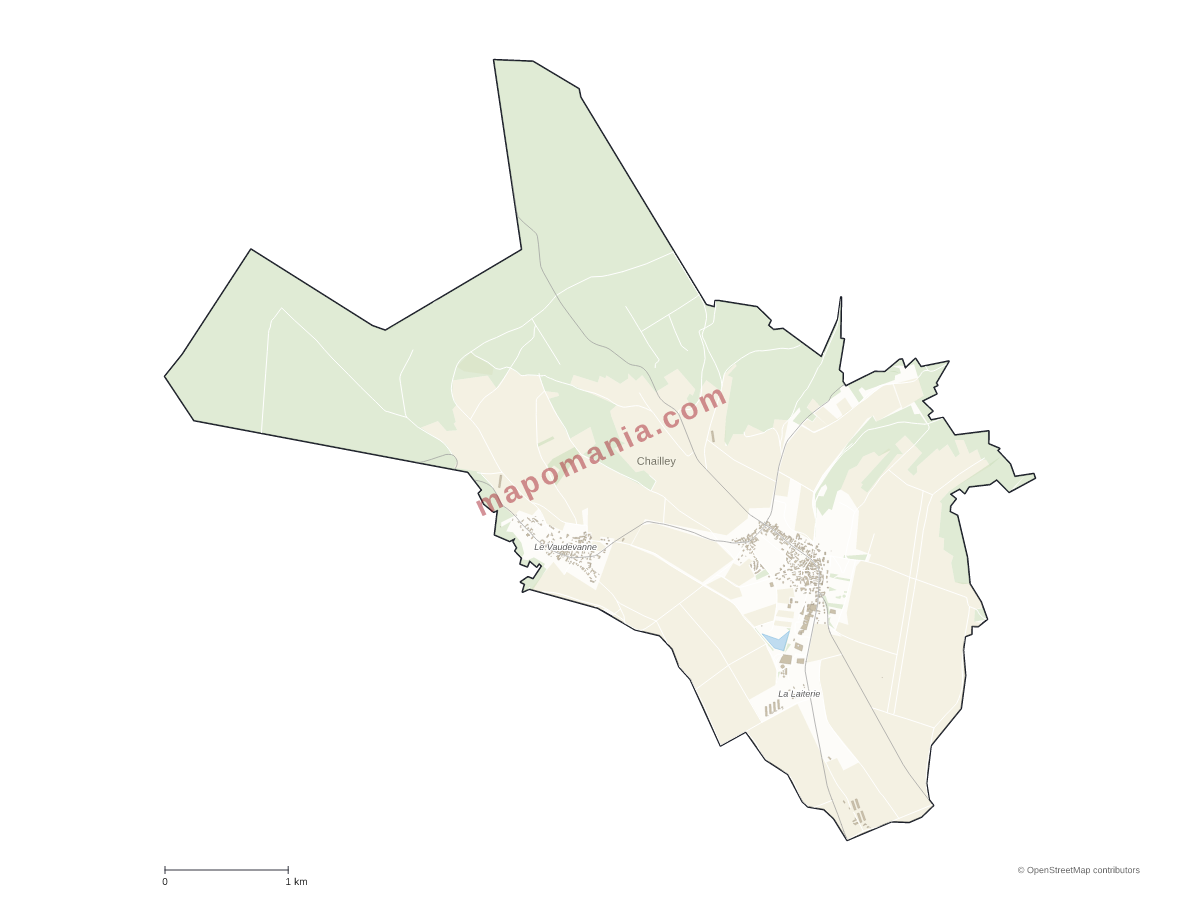 Carte de Chailley à personnaliser