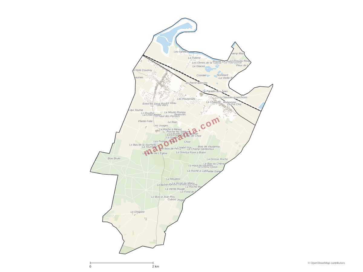 Carte de Champigny à personnaliser