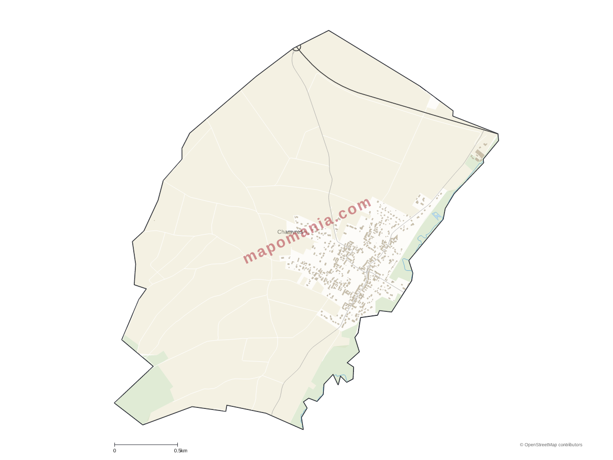 Carte de Chamvres à personnaliser