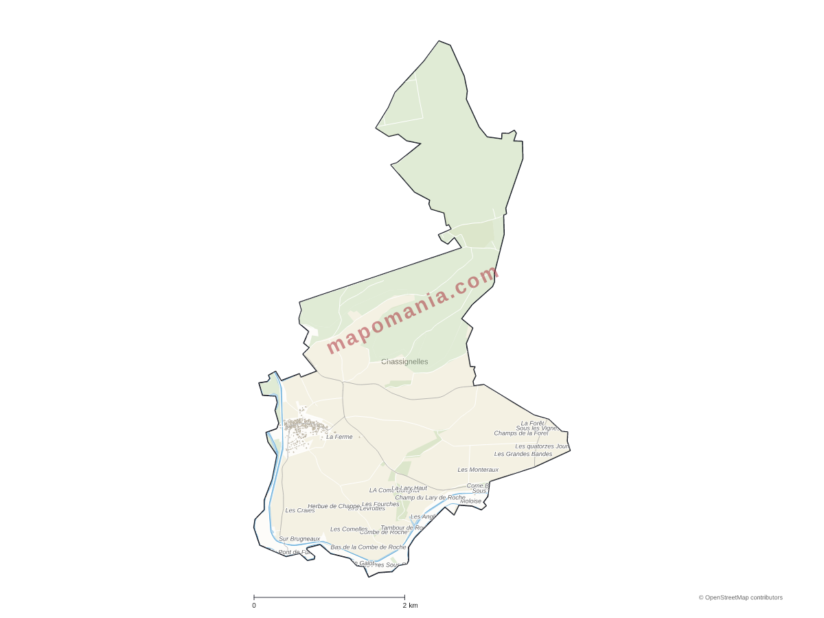 Carte de Chassignelles à personnaliser
