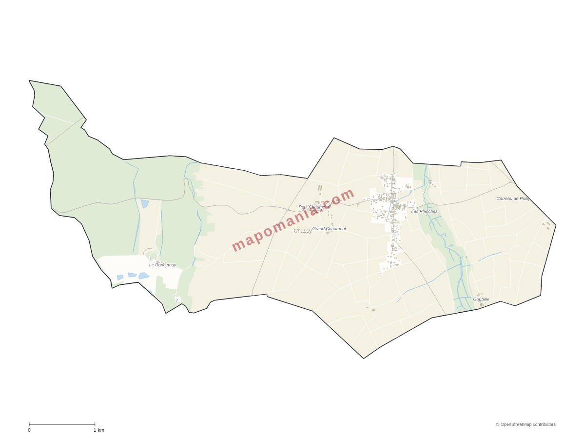 Carte de Chassy à personnaliser